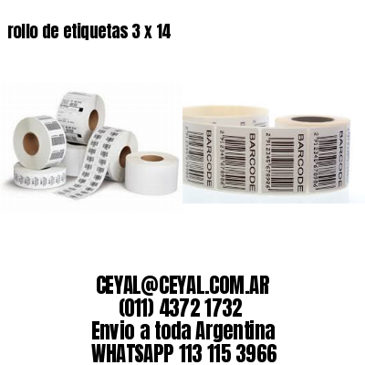 rollo de etiquetas 3 x 14