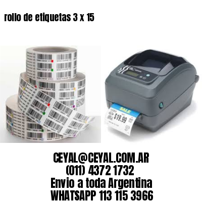 rollo de etiquetas 3 x 15