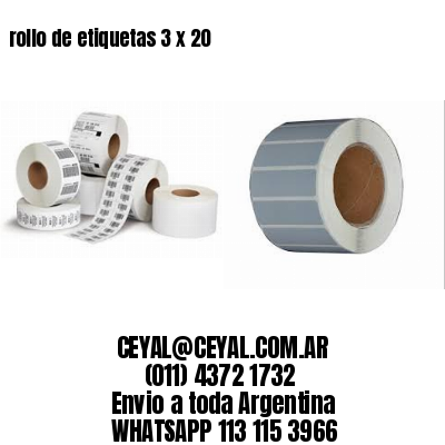 rollo de etiquetas 3 x 20