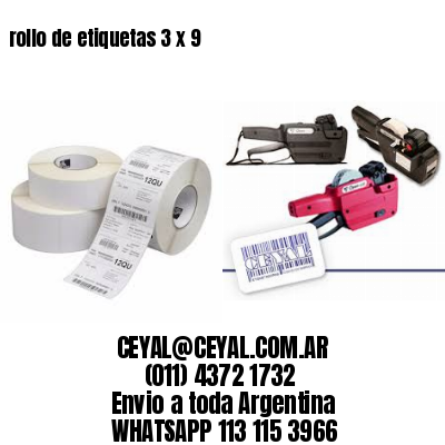 rollo de etiquetas 3 x 9