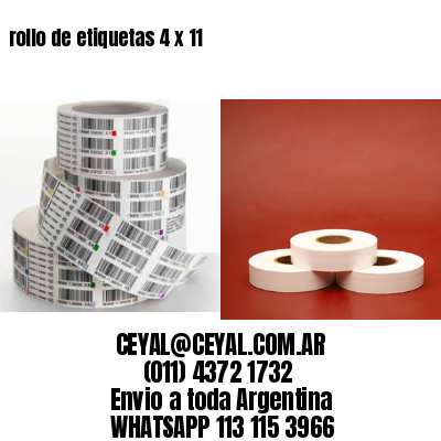 rollo de etiquetas 4 x 11