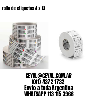rollo de etiquetas 4 x 13