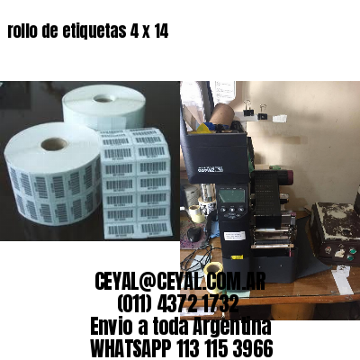 rollo de etiquetas 4 x 14