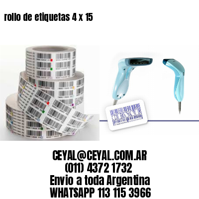 rollo de etiquetas 4 x 15