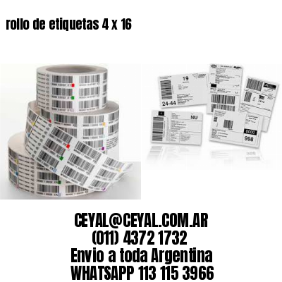 rollo de etiquetas 4 x 16
