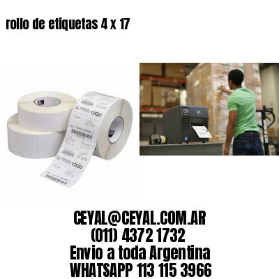 rollo de etiquetas 4 x 17