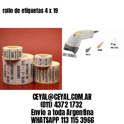 rollo de etiquetas 4 x 19