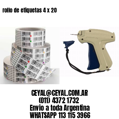 rollo de etiquetas 4 x 20