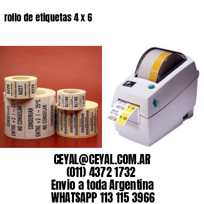 rollo de etiquetas 4 x 6