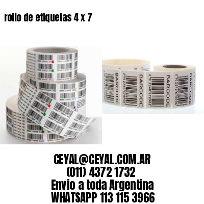 rollo de etiquetas 4 x 7
