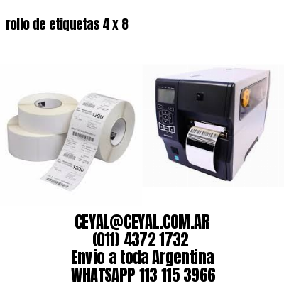 rollo de etiquetas 4 x 8