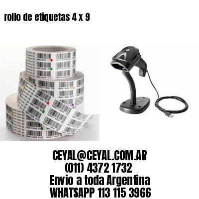 rollo de etiquetas 4 x 9