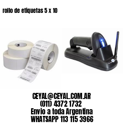 rollo de etiquetas 5 x 10