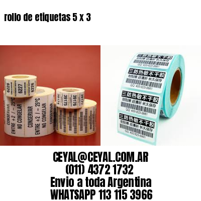 rollo de etiquetas 5 x 3
