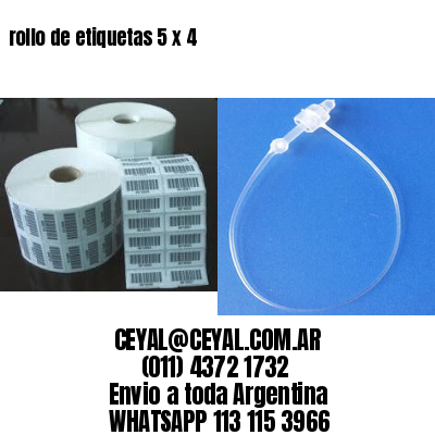 rollo de etiquetas 5 x 4