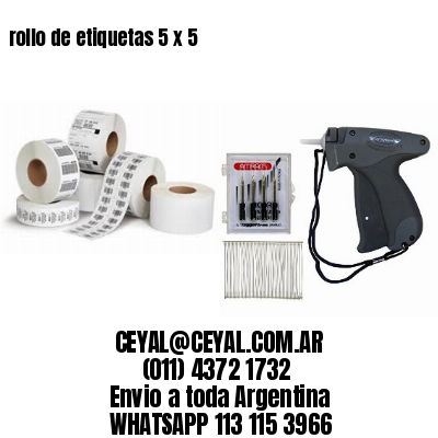 rollo de etiquetas 5 x 5