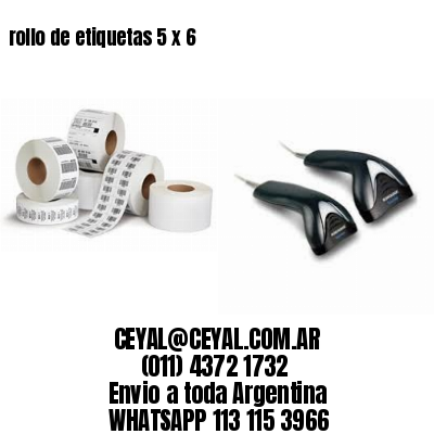 rollo de etiquetas 5 x 6