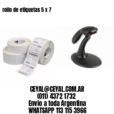 rollo de etiquetas 5 x 7