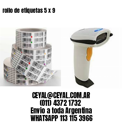 rollo de etiquetas 5 x 9