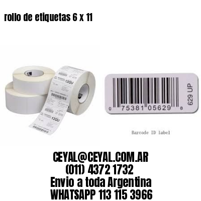 rollo de etiquetas 6 x 11