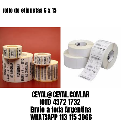 rollo de etiquetas 6 x 15