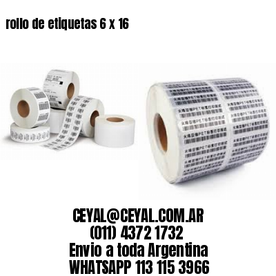 rollo de etiquetas 6 x 16