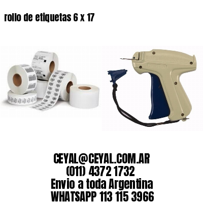 rollo de etiquetas 6 x 17