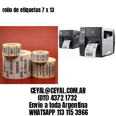 rollo de etiquetas 7 x 13