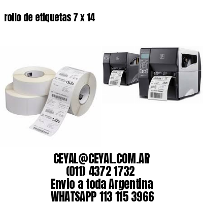 rollo de etiquetas 7 x 14