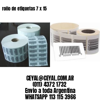 rollo de etiquetas 7 x 15