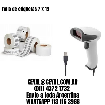 rollo de etiquetas 7 x 19