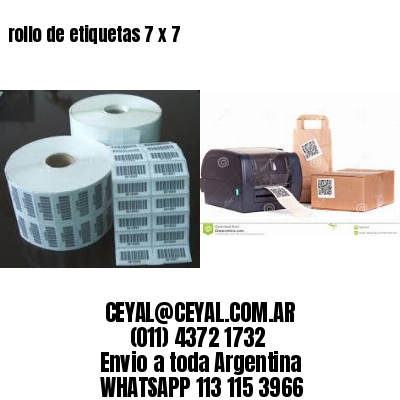rollo de etiquetas 7 x 7