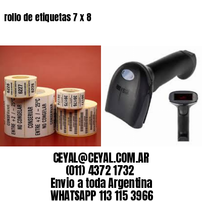 rollo de etiquetas 7 x 8