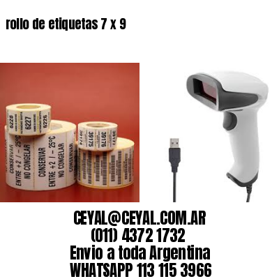 rollo de etiquetas 7 x 9