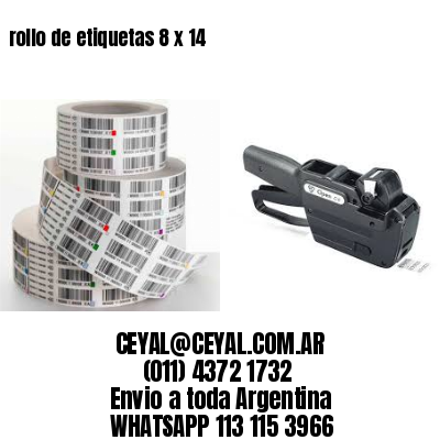 rollo de etiquetas 8 x 14