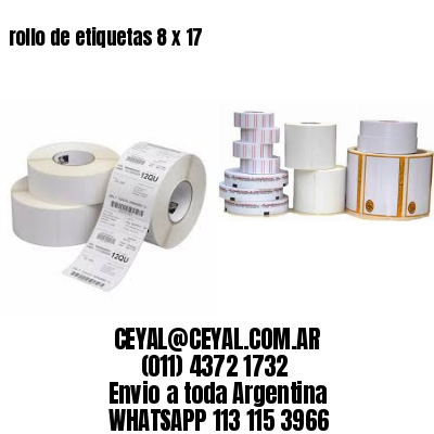 rollo de etiquetas 8 x 17