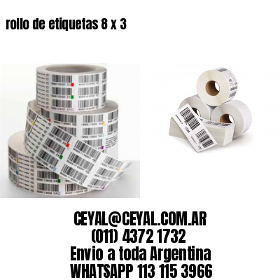 rollo de etiquetas 8 x 3