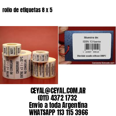 rollo de etiquetas 8 x 5