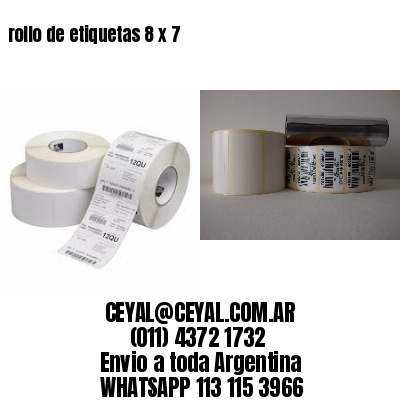 rollo de etiquetas 8 x 7