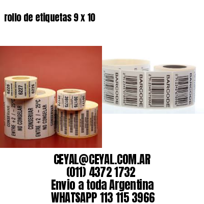 rollo de etiquetas 9 x 10