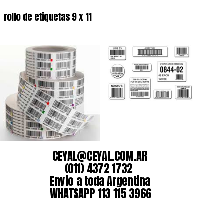 rollo de etiquetas 9 x 11
