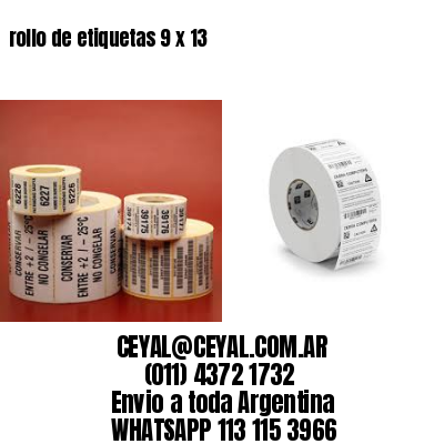 rollo de etiquetas 9 x 13