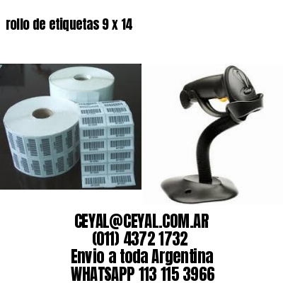 rollo de etiquetas 9 x 14