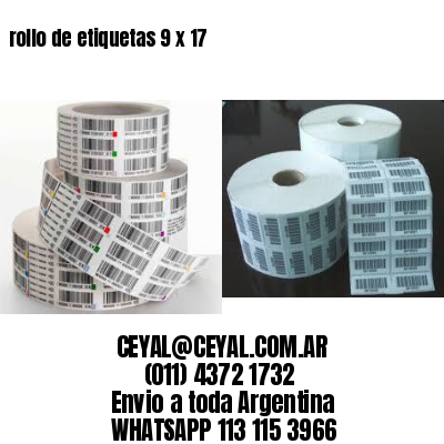 rollo de etiquetas 9 x 17