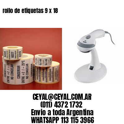 rollo de etiquetas 9 x 18