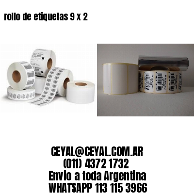 rollo de etiquetas 9 x 2