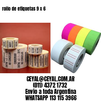 rollo de etiquetas 9 x 6