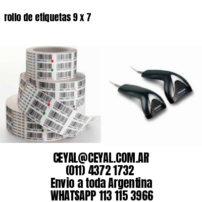 rollo de etiquetas 9 x 7