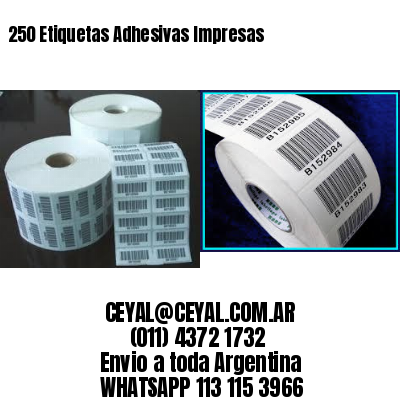 250 Etiquetas Adhesivas Impresas