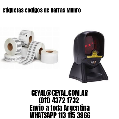 etiquetas codigos de barras Munro